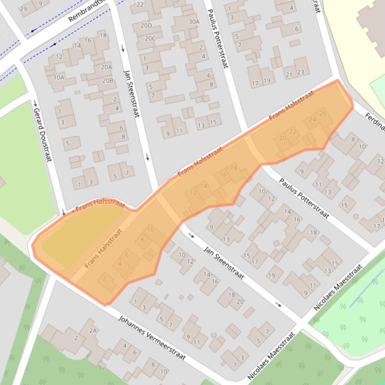 Kaart van postcodegebied 6445EH.