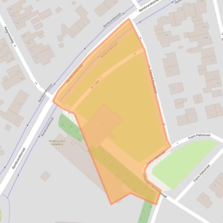 Kaart van postcodegebied 6445EM.