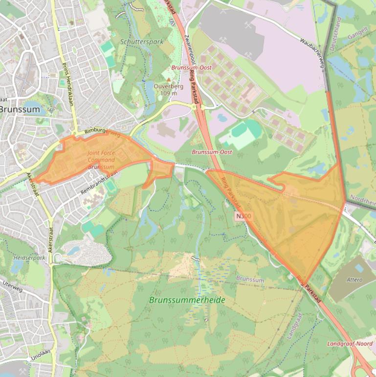 Kaart van postcodegebied 6445PA.