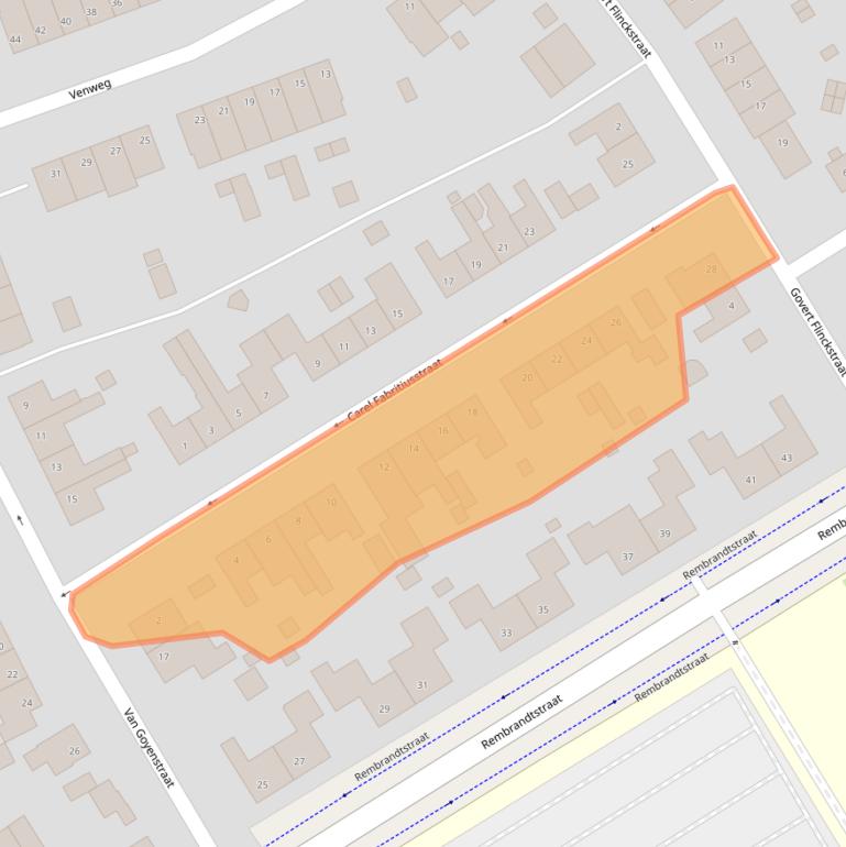 Kaart van postcodegebied 6445XH.