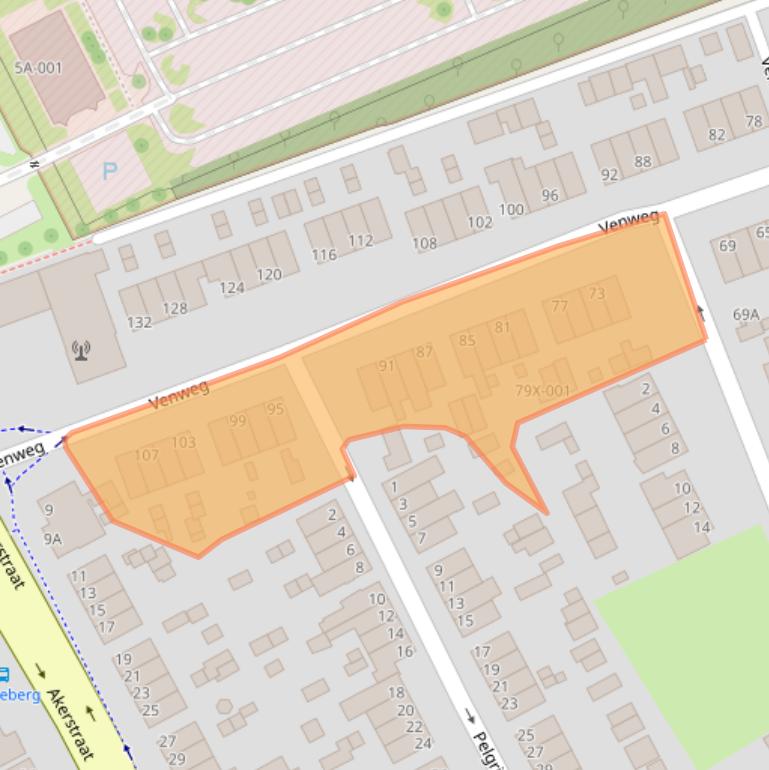 Kaart van postcodegebied 6445XV.