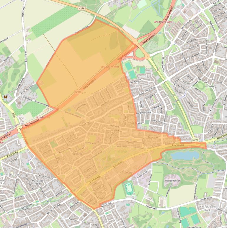Kaart van postcodegebied 6446.