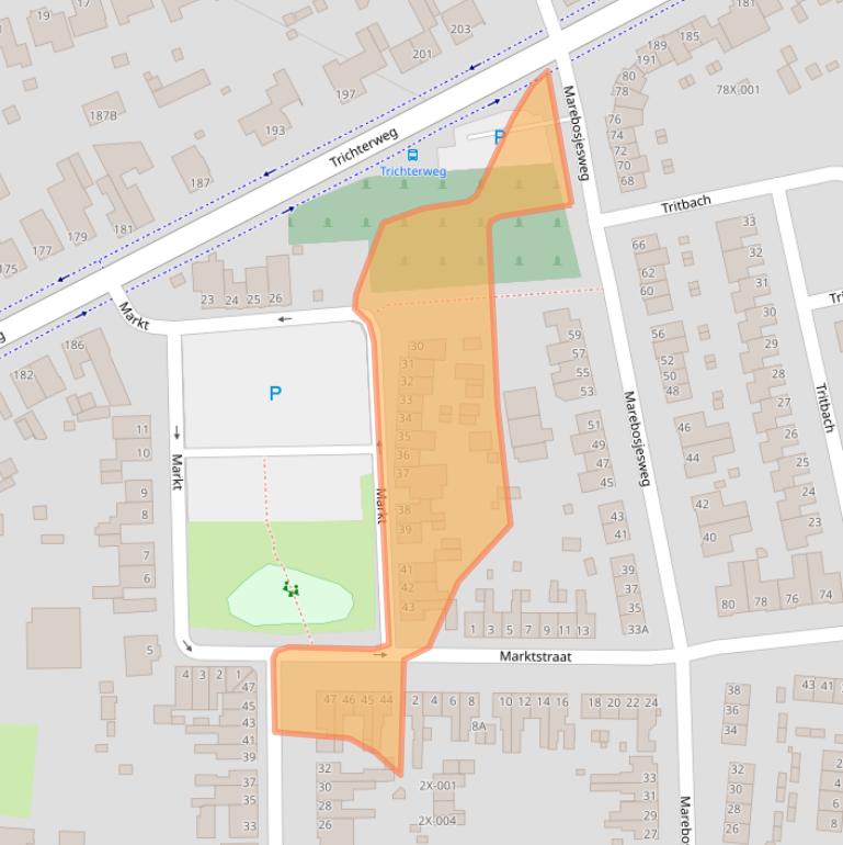 Kaart van postcodegebied 6446AE.