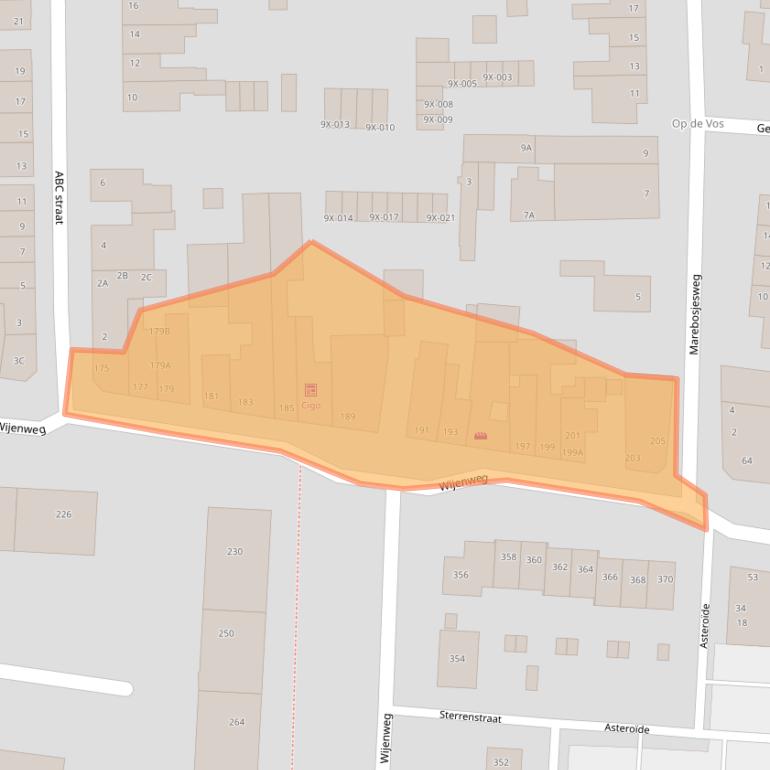 Kaart van postcodegebied 6446AL.