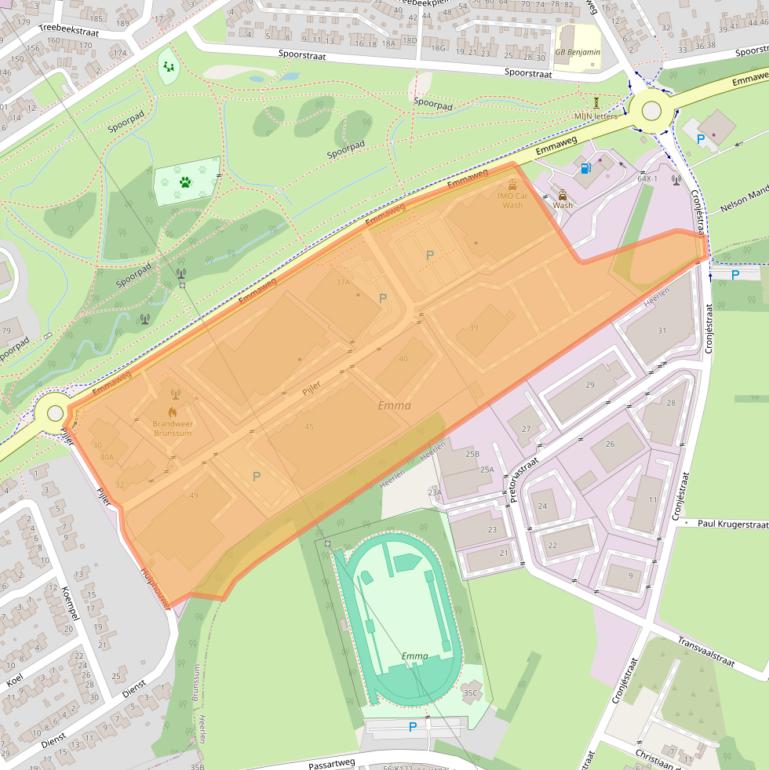 Kaart van postcodegebied 6446AX.