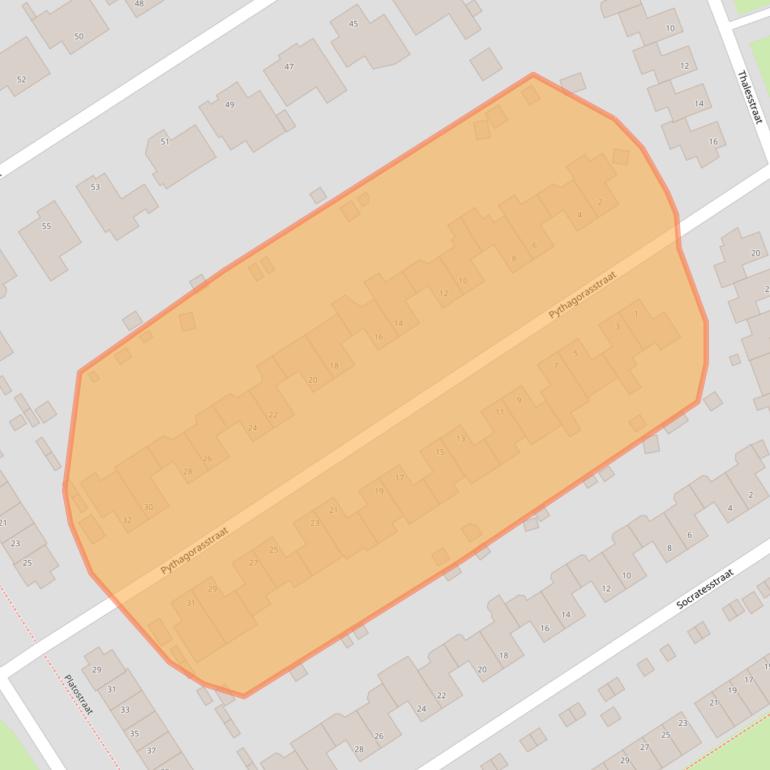 Kaart van postcodegebied 6446BC.