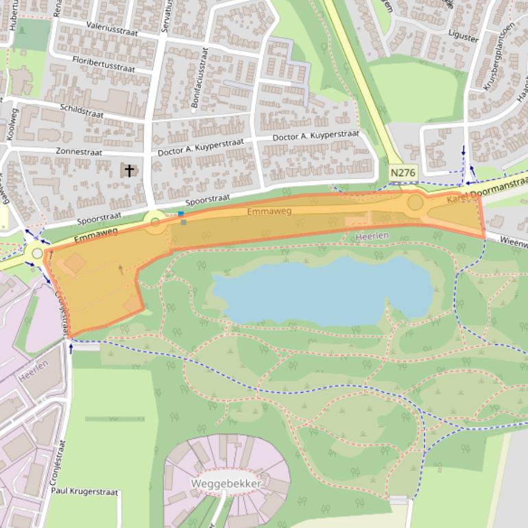 Kaart van postcodegebied 6446BE.