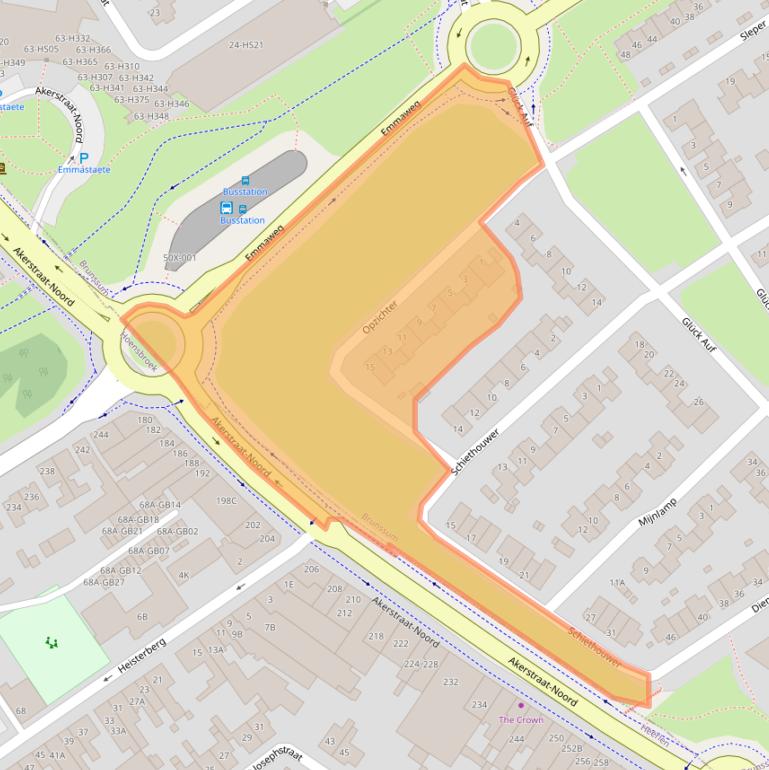 Kaart van postcodegebied 6446BM.