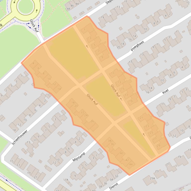 Kaart van postcodegebied 6446BS.