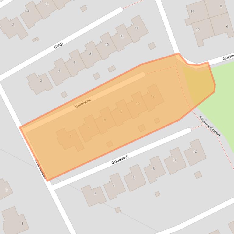 Kaart van postcodegebied 6446DD.