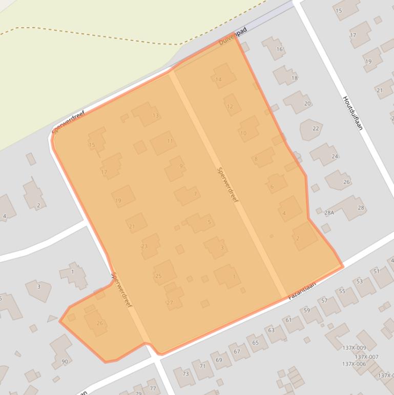 Kaart van postcodegebied 6446DJ.