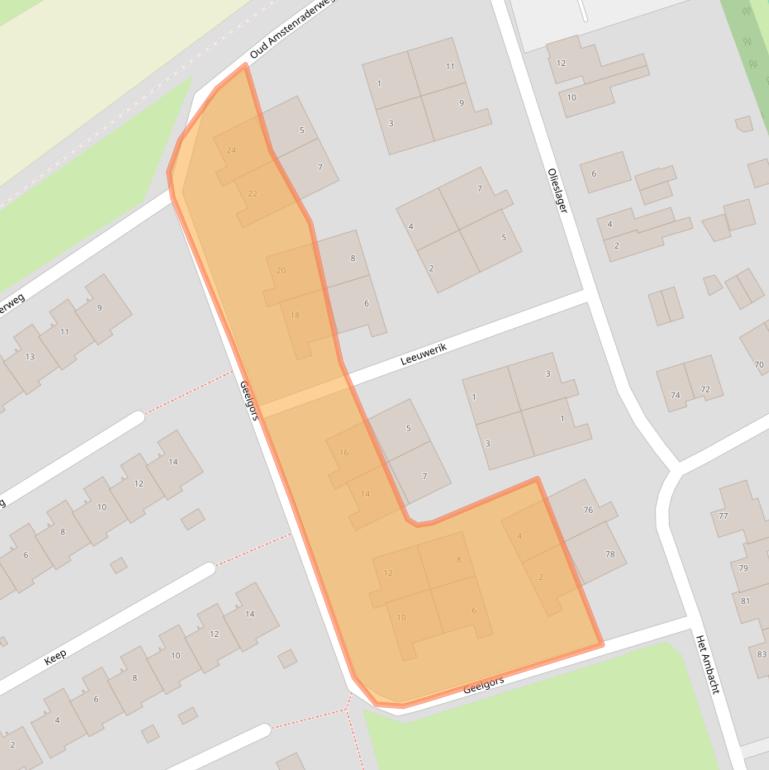 Kaart van postcodegebied 6446DN.