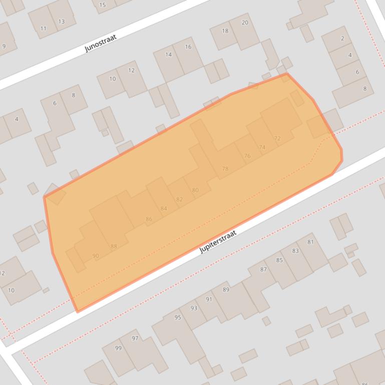 Kaart van postcodegebied 6446RZ.