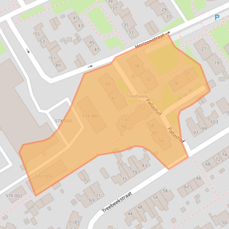 Kaart van postcodegebied 6446SK.