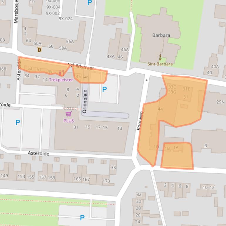 Kaart van postcodegebied 6446TA.