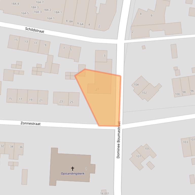 Kaart van postcodegebied 6446TD.