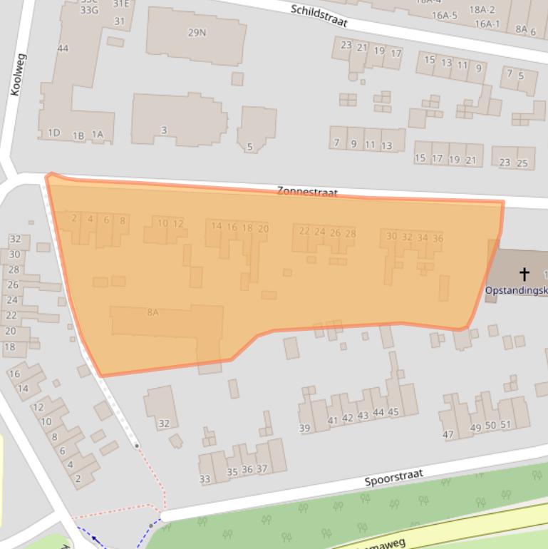 Kaart van postcodegebied 6446TE.