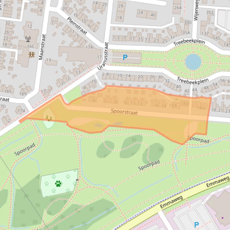 Kaart van postcodegebied 6446TV.