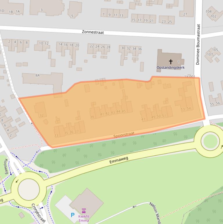 Kaart van postcodegebied 6446TX.