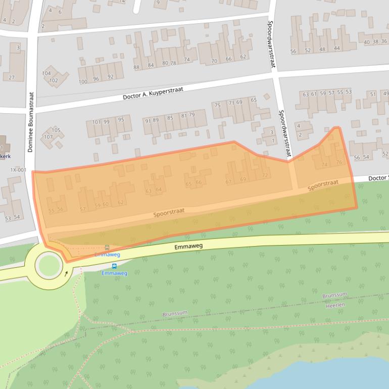 Kaart van postcodegebied 6446TZ.