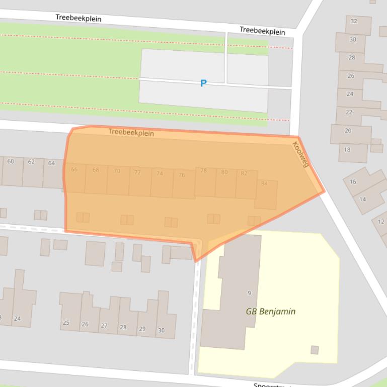 Kaart van postcodegebied 6446VJ.