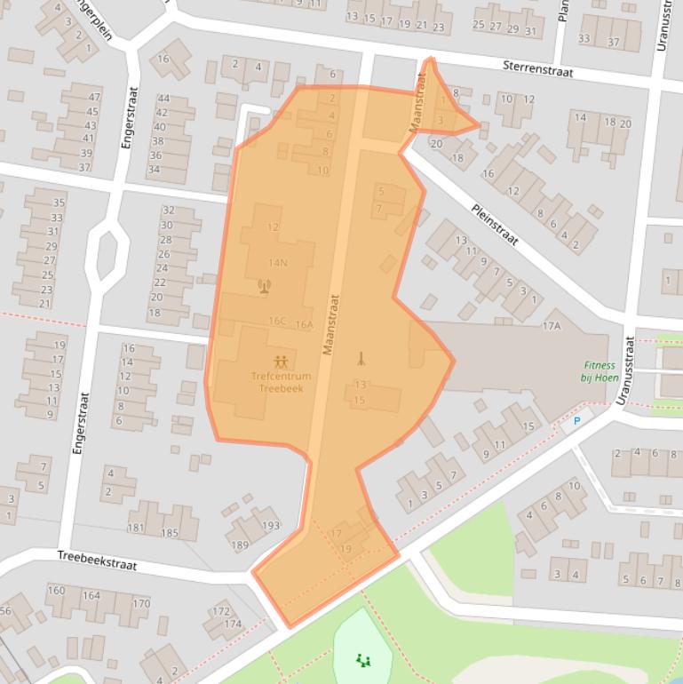 Kaart van postcodegebied 6446XE.