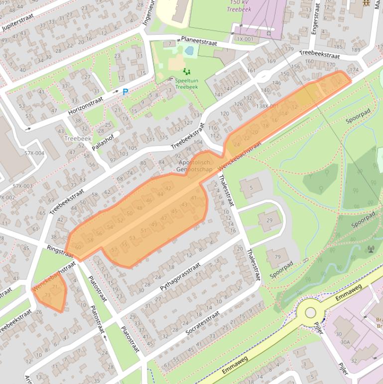 Kaart van postcodegebied 6446XK.