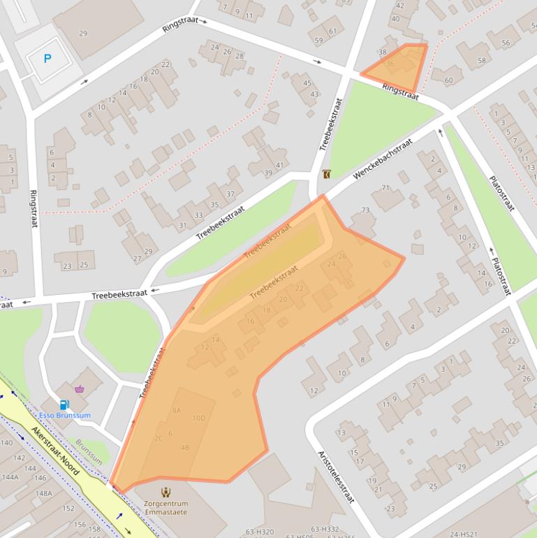 Kaart van postcodegebied 6446XV.