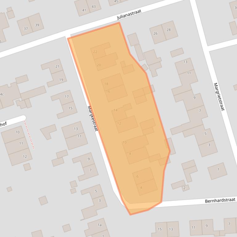 Kaart van postcodegebied 6447AV.