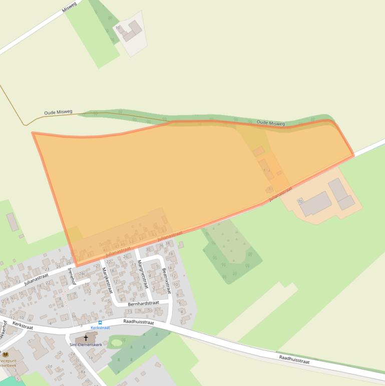 Kaart van postcodegebied 6447BC.