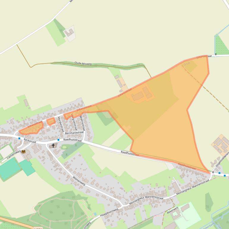 Kaart van postcodegebied 6447BD.