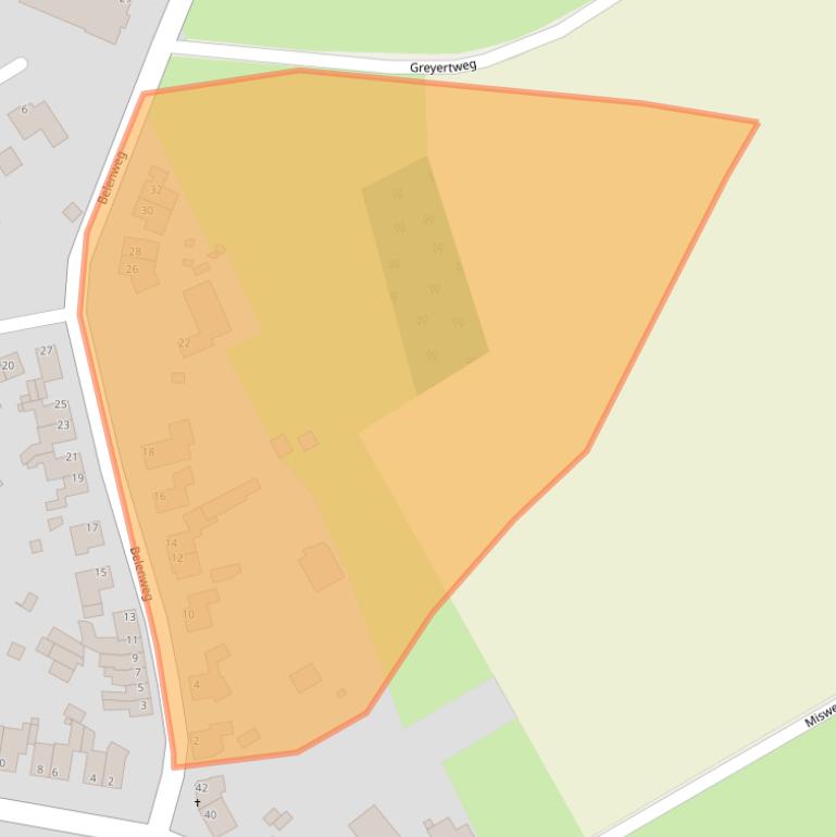 Kaart van postcodegebied 6447BW.