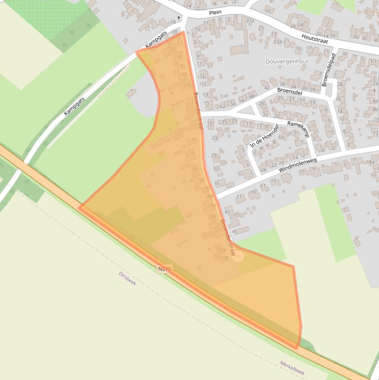 Kaart van postcodegebied 6447CE.