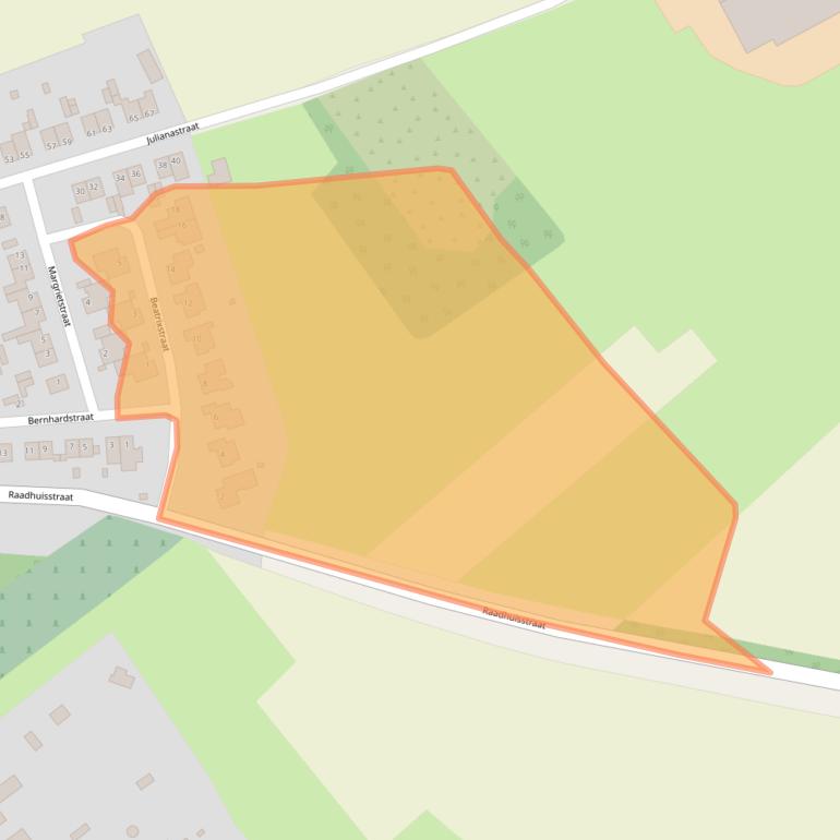 Kaart van postcodegebied 6447CM.