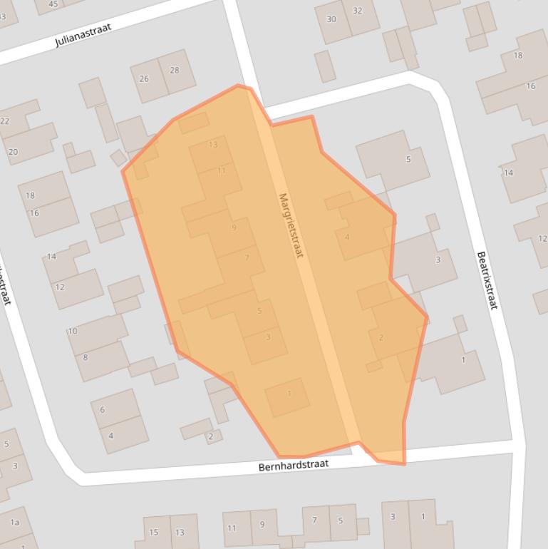 Kaart van postcodegebied 6447CN.