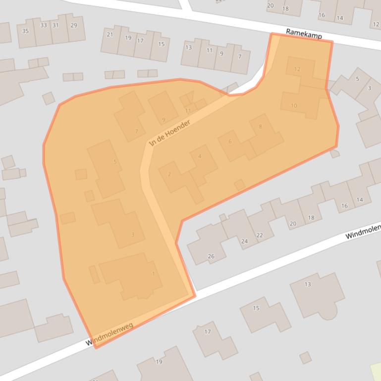 Kaart van postcodegebied 6447EL.