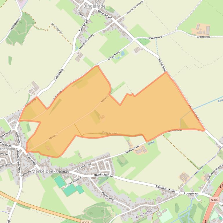 Kaart van postcodegebied 6447PA.