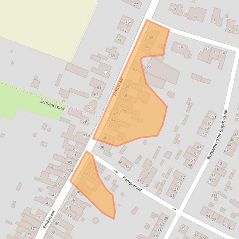 Kaart van postcodegebied 6451AE.