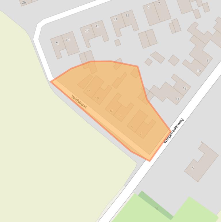 Kaart van postcodegebied 6454AB.