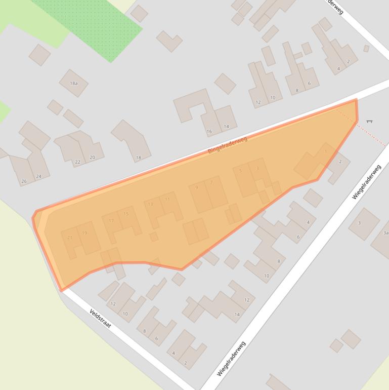 Kaart van postcodegebied 6454AC.