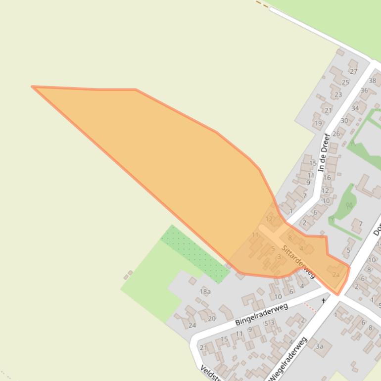 Kaart van postcodegebied 6454AE.