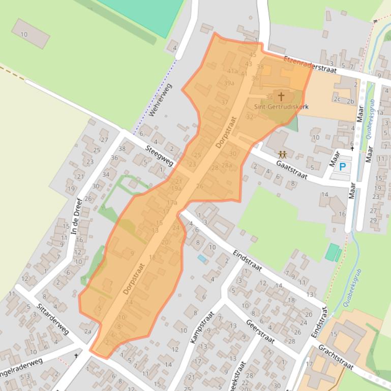 Kaart van postcodegebied 6454AG.