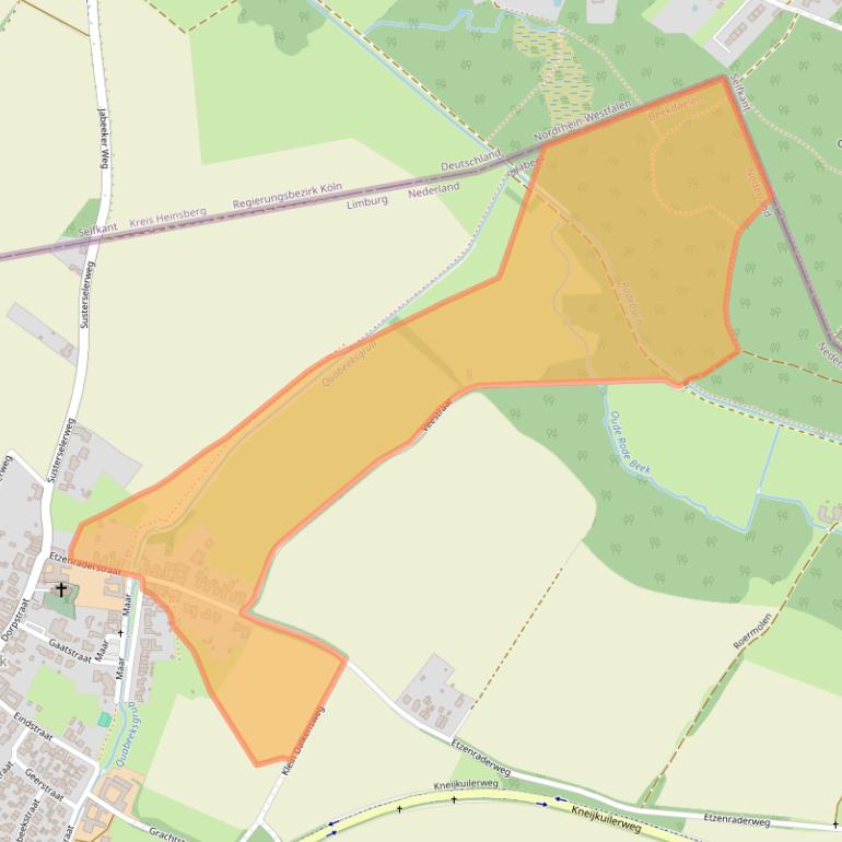 Kaart van postcodegebied 6454AK.