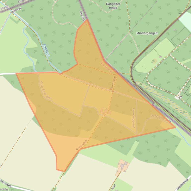 Kaart van postcodegebied 6454AS.