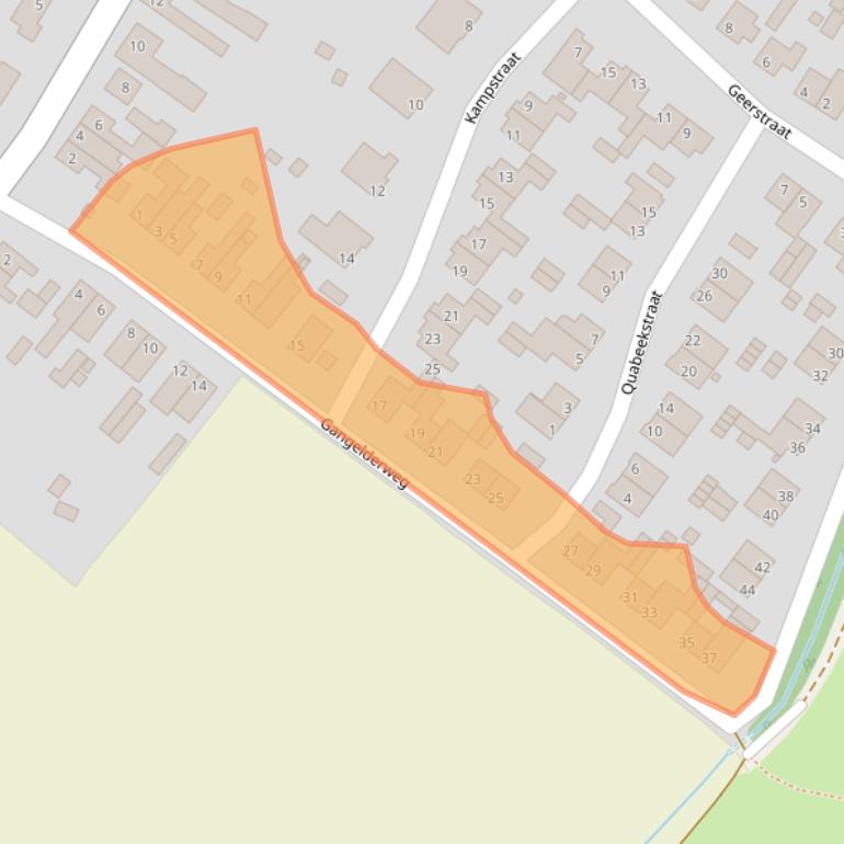 Kaart van postcodegebied 6454AW.