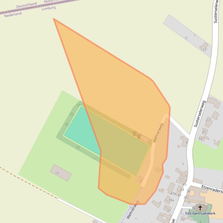 Kaart van postcodegebied 6454AZ.