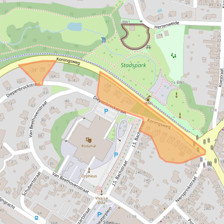 Kaart van postcodegebied 6461AA.