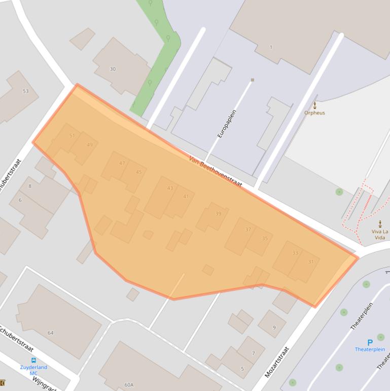 Kaart van postcodegebied 6461AD.