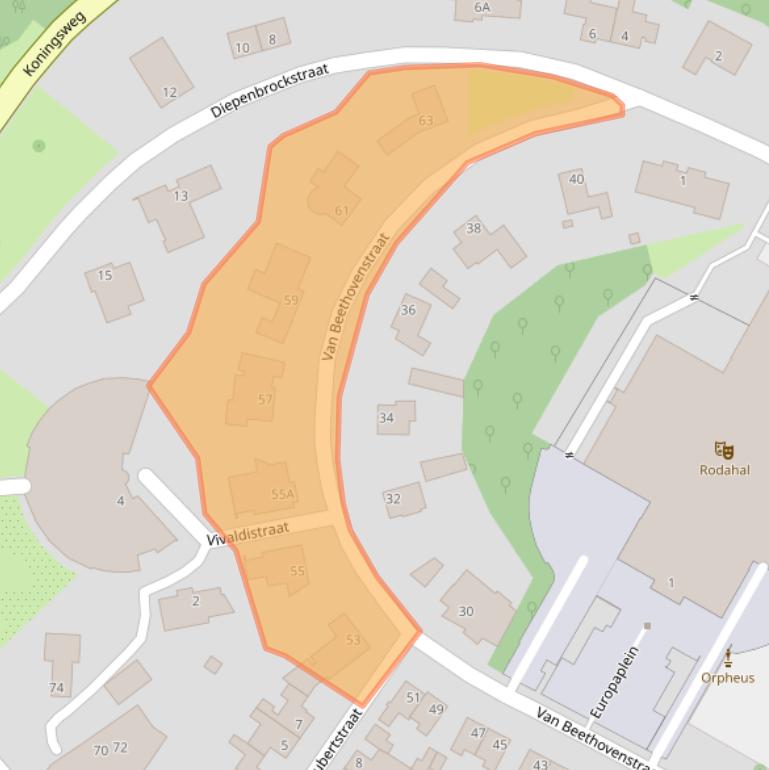 Kaart van postcodegebied 6461AE.