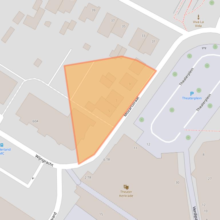 Kaart van postcodegebied 6461AK.